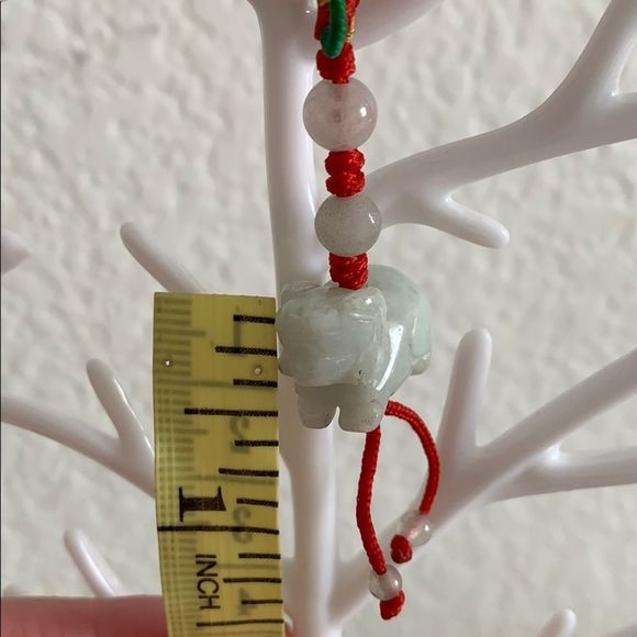 New Chinese zodiac natural real jade good luck sheep charm/key chain - Picture 5 of 6